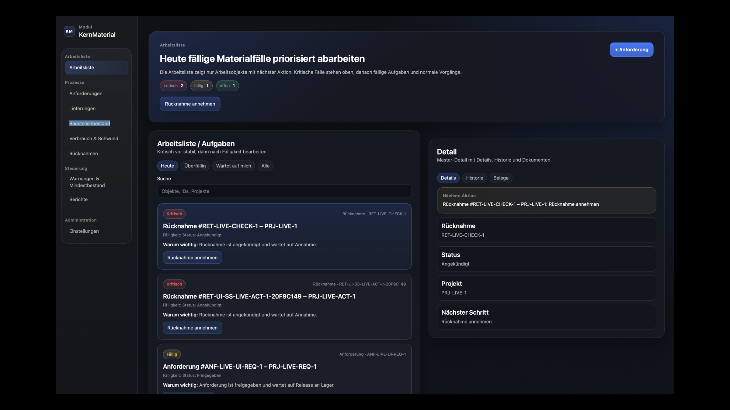 Blogartikel zur digitalen Materialanforderung im Bau